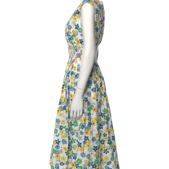 Kate Spade floral medley smocked waist dress - Picture 6 of 7